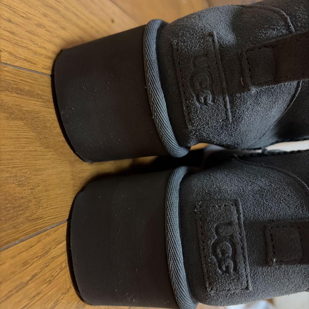 羽*様 UGG グレー 厚底ムートンブーツ アグ UGG タゼル ムートンブーツ スリッポン スリッパ レディース 厚底