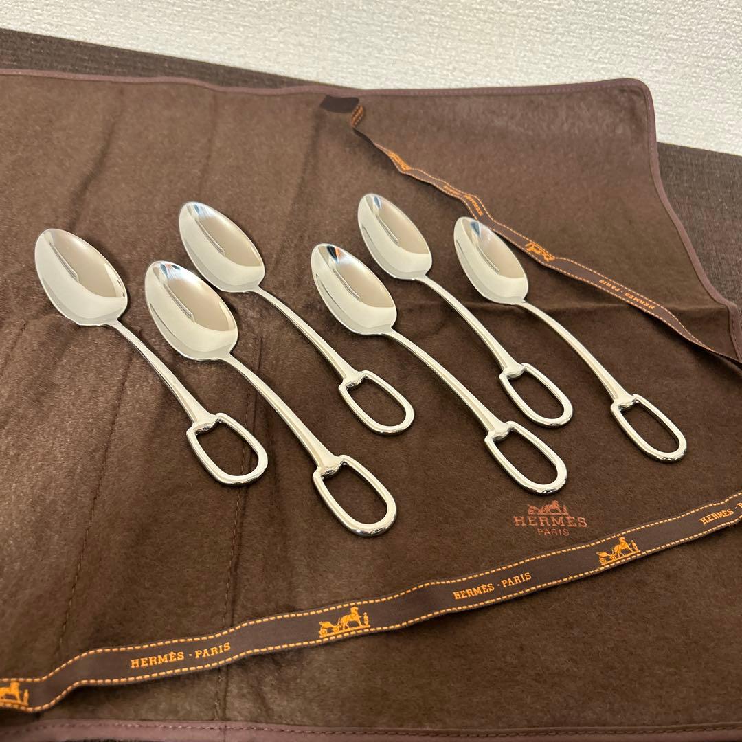 エルメス　アトラージュ　カトラリー　デザートスプーン エルメス HERMES デザートスプーン 新品 アトラージュ カトラリー