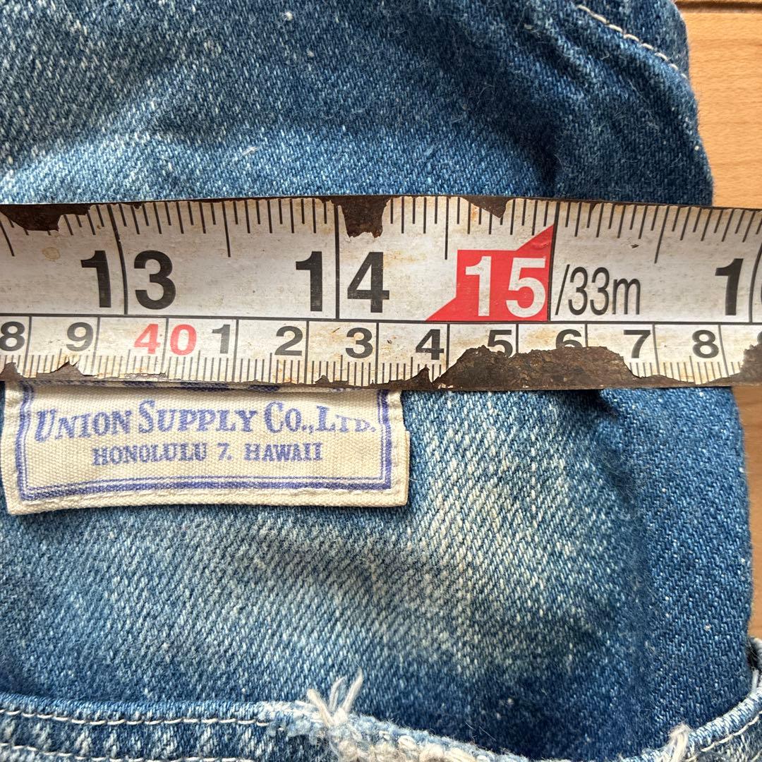 ユニオンサプライ/ブルー ダメージ加工オーバーオール 東洋 - メルカリ