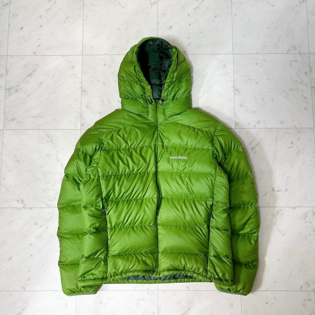 モンベル ライトアルパインダウンパーカ ドローコード グリーン メンズ