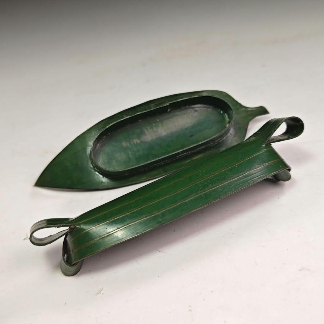 イ998 香合『中川正斉』『乾漆 竹笹かたつむり 香合 共箱』漆塗 茶道具