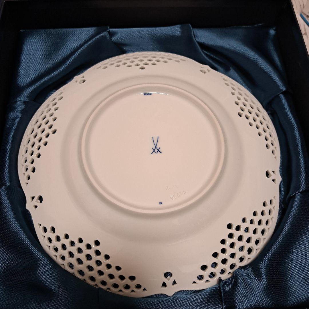 新品未使用箱付き】MEISSEN 青い花 メッシュプレート - メルカリ