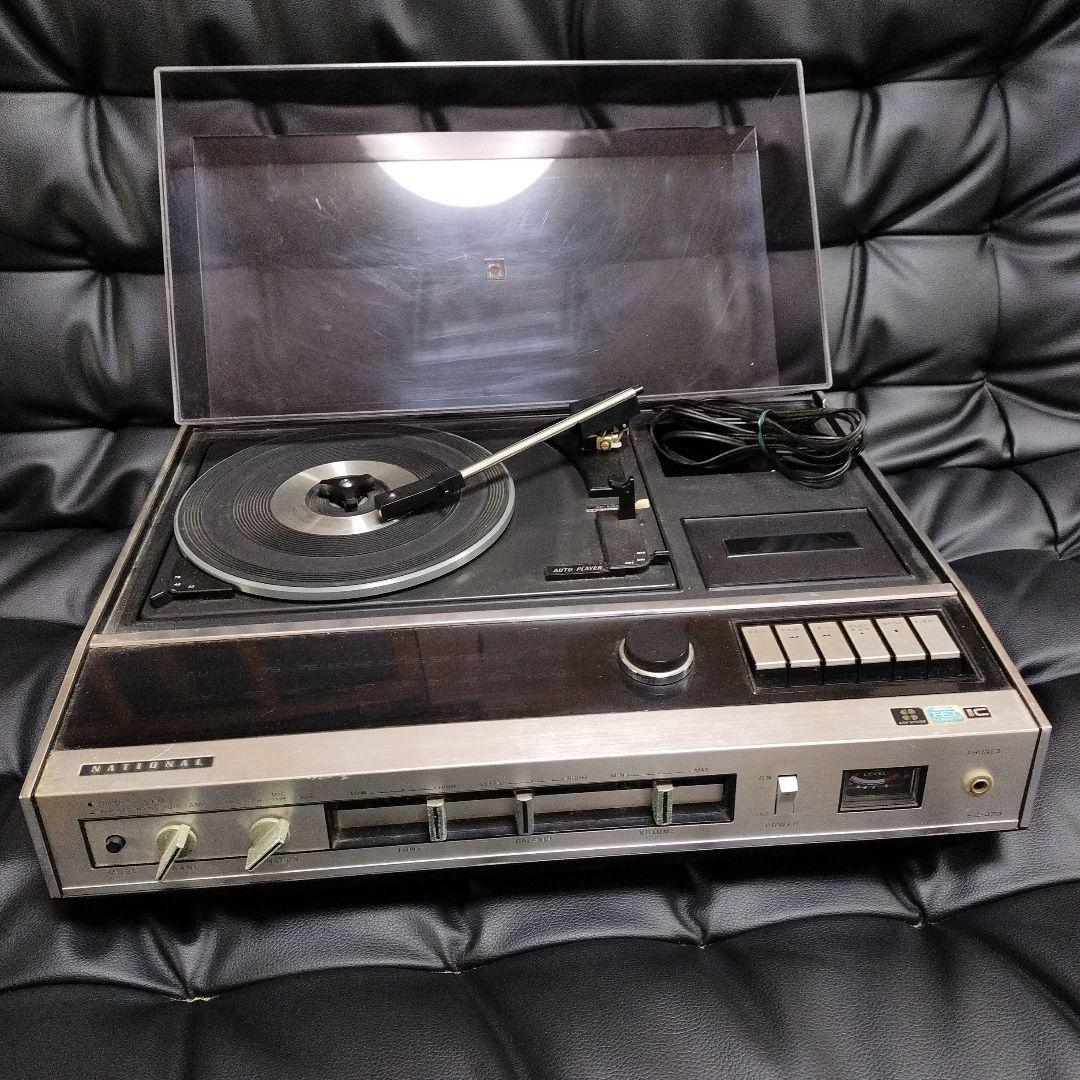 ナショナル レコードプレイヤー カセット 昭和 レトロ National - メルカリ