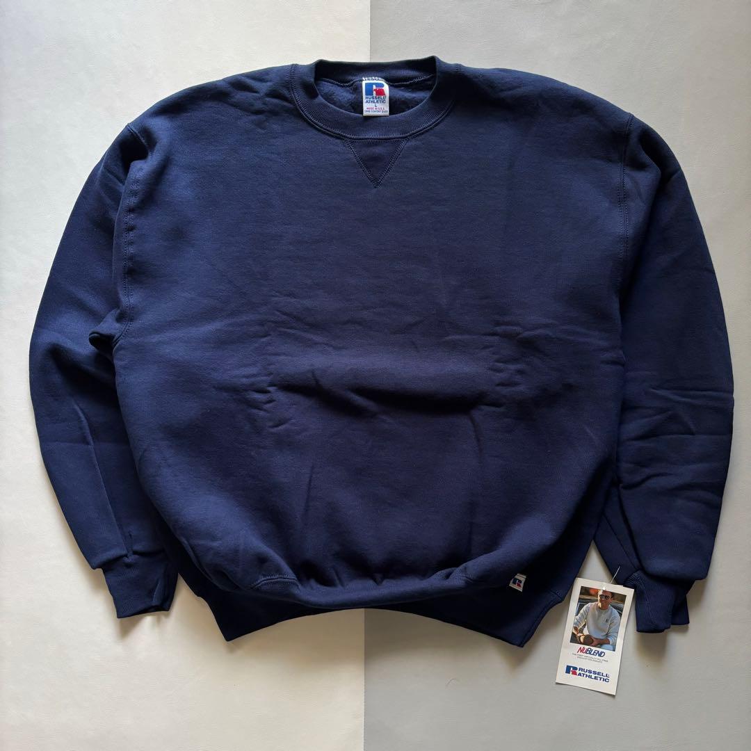 90s USA製 ラッセル Russell 無地 スウェット L ネイビー - メルカリ
