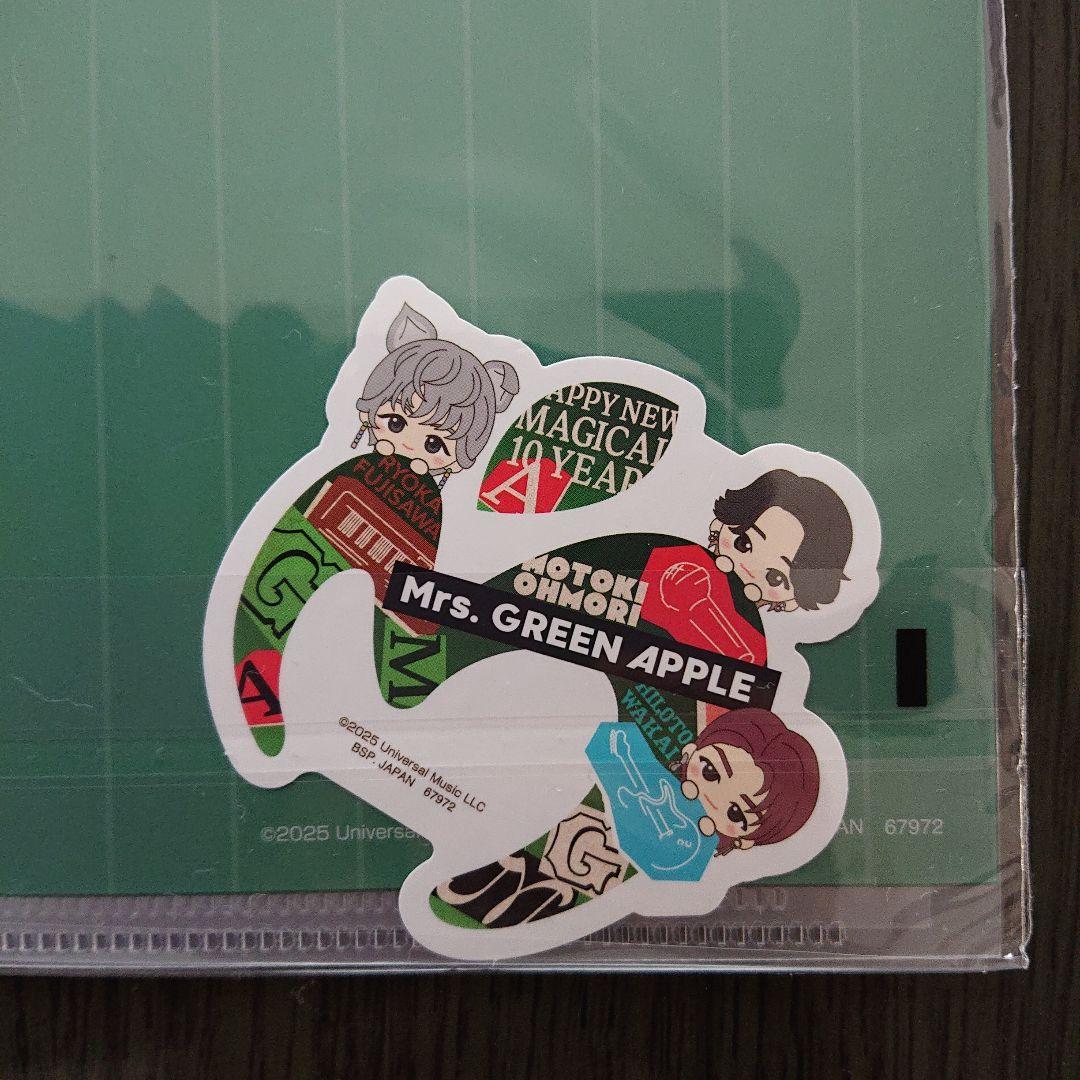 Mrs. GREEN APPLE 一番くじ F賞 クリアファイル&ステッカー - メルカリ