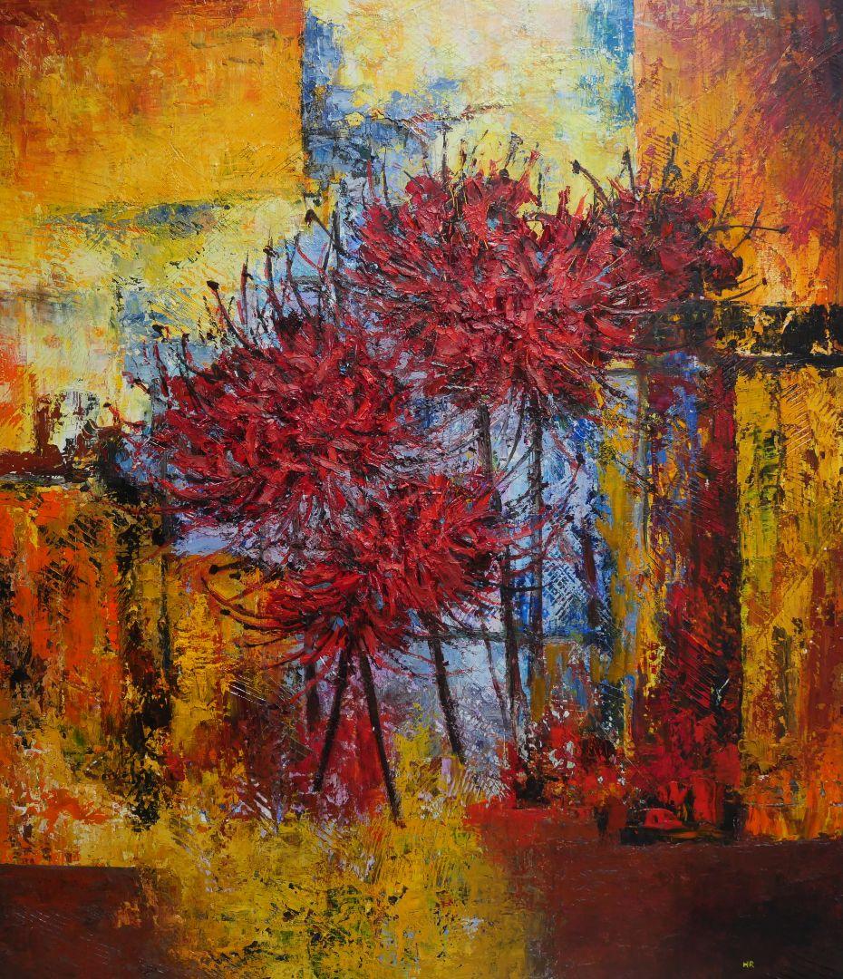 油絵 油彩 油彩画 絵 絵画 【彼岸花】F20号 - メルカリ