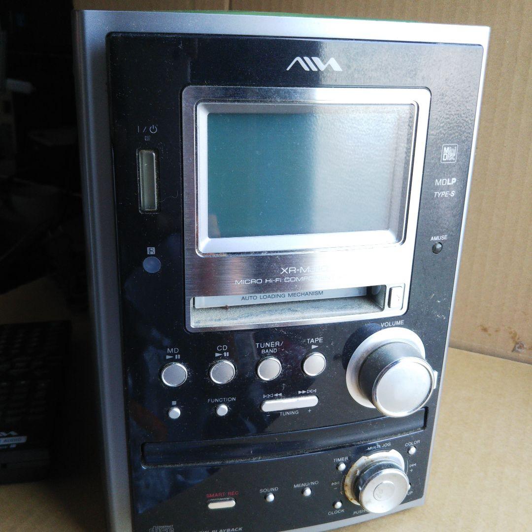 ソニー アイワ MDコンポ本体 AIWA XR-MJ10 W MD 本体 News and Information 高能率スピーカー搭載により高音質を実現 洗練