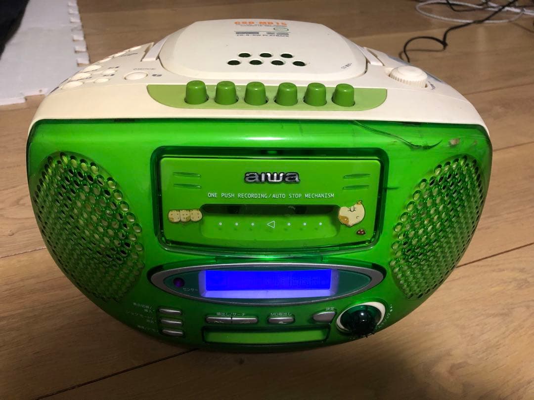 ラジカセ 緑 aiwa csd-md15 平成 レトロ ジャン - メルカリ