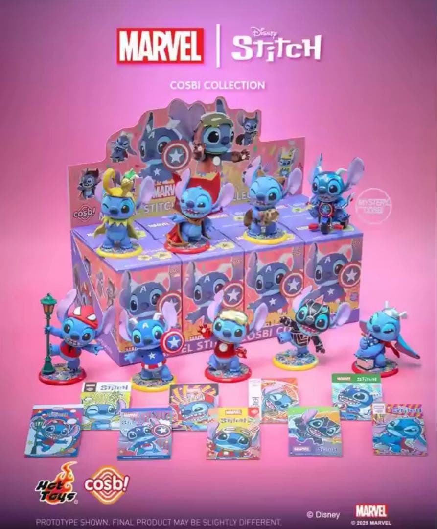 cosbi Stitch Marvel コスビマーベルスティッチ8種セット TOPTOY MARVEL STITCH COSBI COLLECTION PLUSH SERIES BLIND BOX