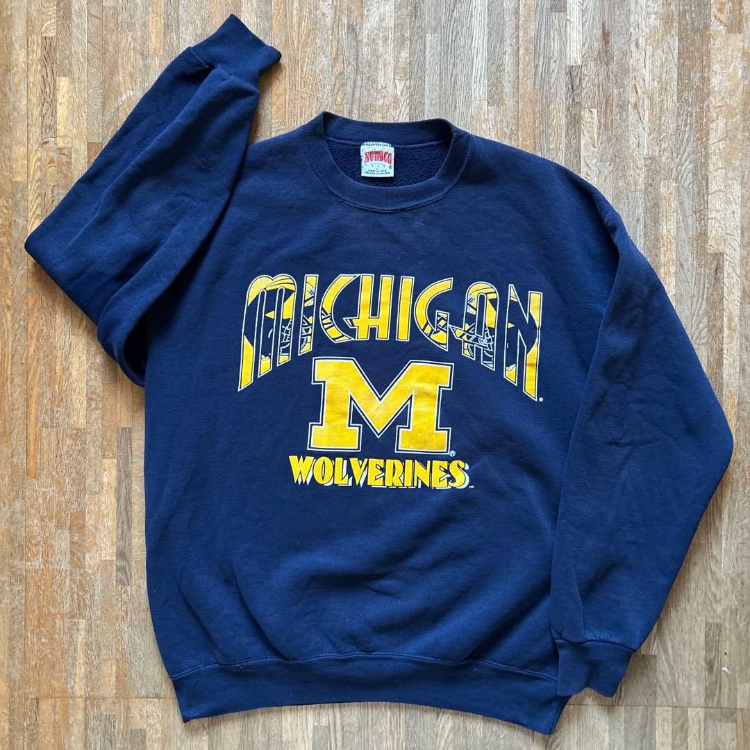 90s USA製 NUTMEG MILLS ミシガン大 スウェット L - メルカリ
