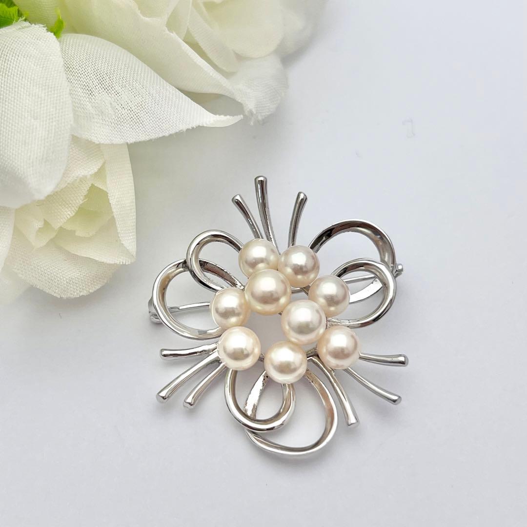☆美品☆ミキモト パール ブローチ シルバー 皇室御用達ブランド