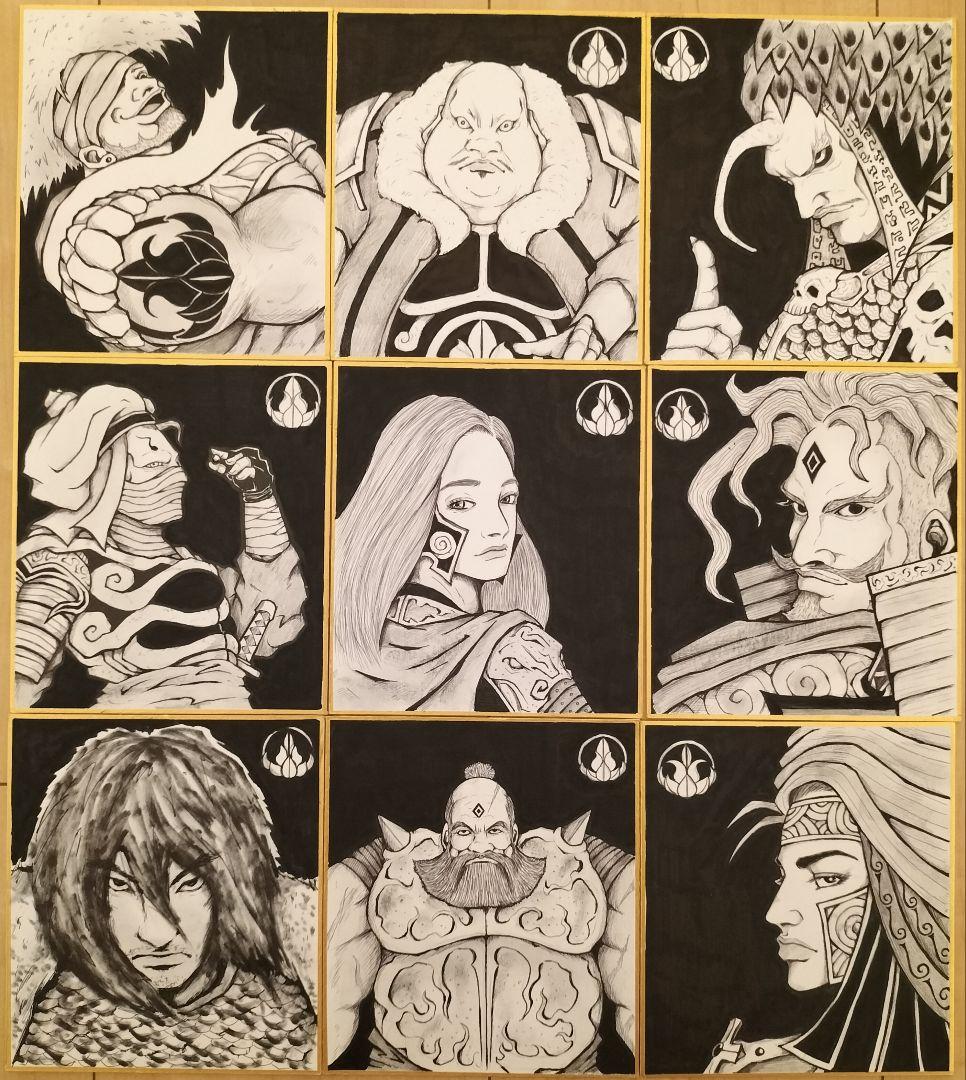 武士（侍）全9枚　【千福寺家家臣団】　オリジナルイラスト　戦国武将　似顔絵 戦国大名イラスト｜無料イラスト・フリー素材なら「イラストAC」