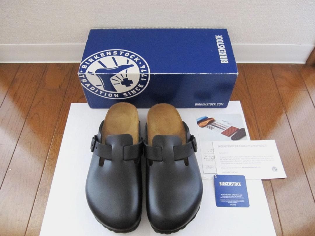 美品 ビルケンシュトック ボストン ナチュラルレザー 38 ナロー 24.5 黒 楽天市場】ビルケンシュトック BIRKENSTOCK ボストン ナチュラルレザー