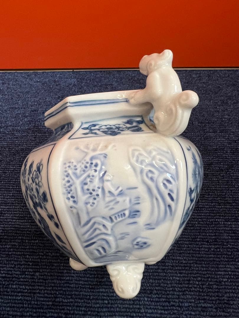 1212 鍋島焼 染付松竹梅 獅子香炉 未使用 - メルカリ