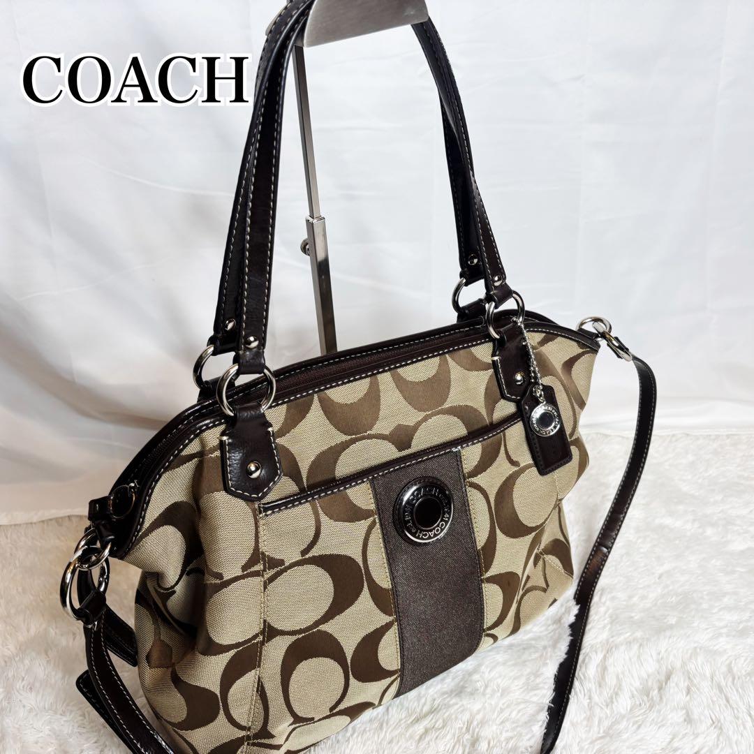 未使用級】COACH コーチ シグネチャー サッチェル 2way トートバッグ