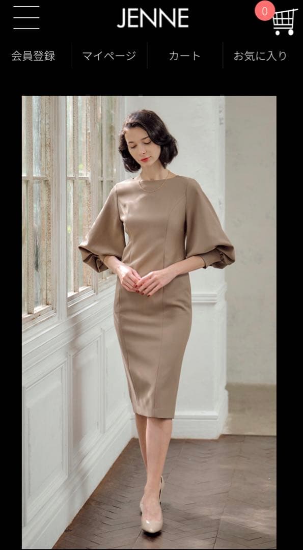 バルーンスリーブワンピース　JENNE 完売品 バルーンスリーブワンピース｜JENNE(ジェンヌ)公式通販：パリジェンヌ