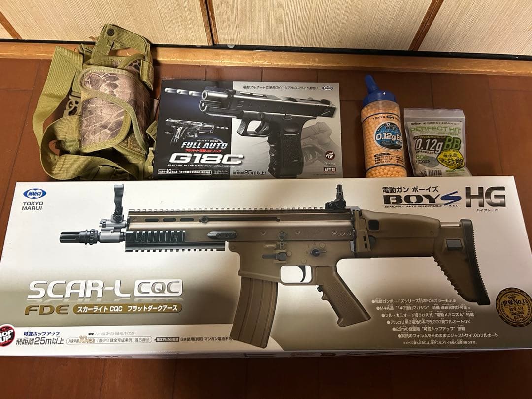エアガンセット 東京マルイ SCAR-L 電動ガンG18C 電動ガンなど TOKYO MARUI（東京マルイ） 次世代電動ガン SCAR-L (スカーL) CQC FDE