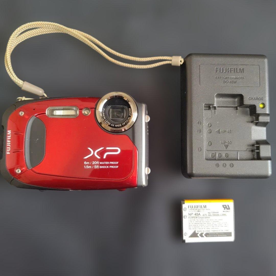 FUJIFILM 防水 耐衝撃 デジタルカメラ FinePix XP60 レッド - メルカリ