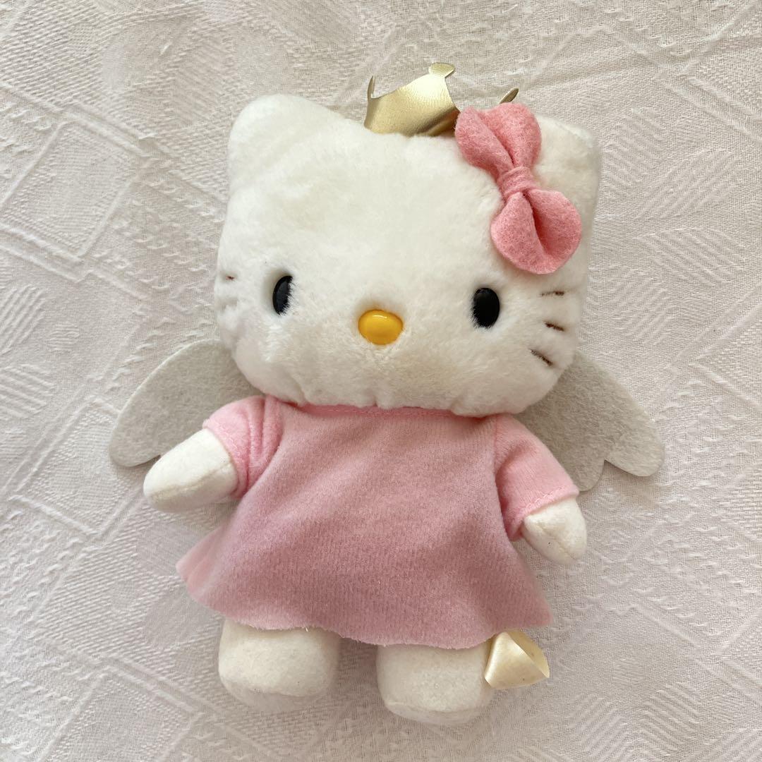 ハローキティ キティちゃん 天使 エンジェル ぬいぐるみ 王冠 - メルカリ