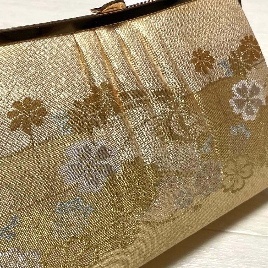 《未使用》佐賀錦　草履バッグセット　礼装　ゴールド