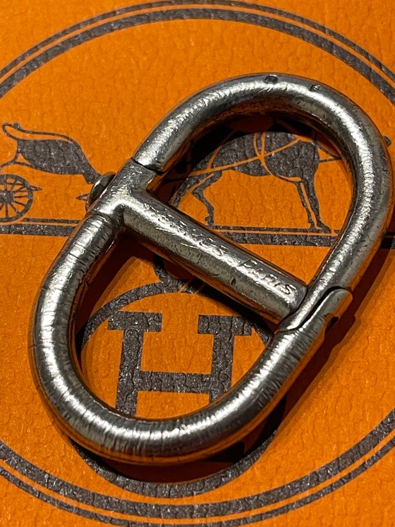 HERMES エルメス シェーヌダンクル カラビナ キーリング - メルカリ