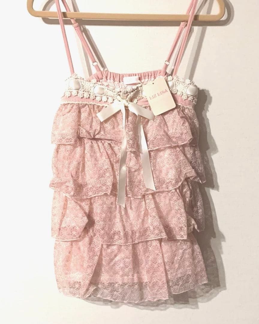 【新品・未使用】 LIZ LISA リズリサ キャミソール ピンク フリル Creamy Berry柄セットアップ ｜ LIZ LISA（リズリサ）公式通販
