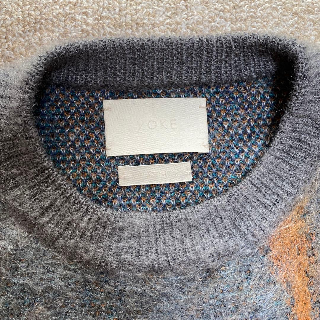 YOKE 22aw ジャガードクルーネックニット YOKE STILL JACQUARD