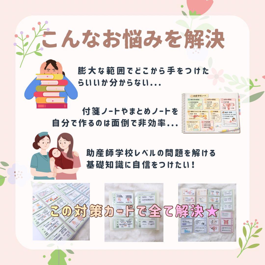 最新版2026年作成｜助産師学校受験｜基礎問題カード＋過去問問題集