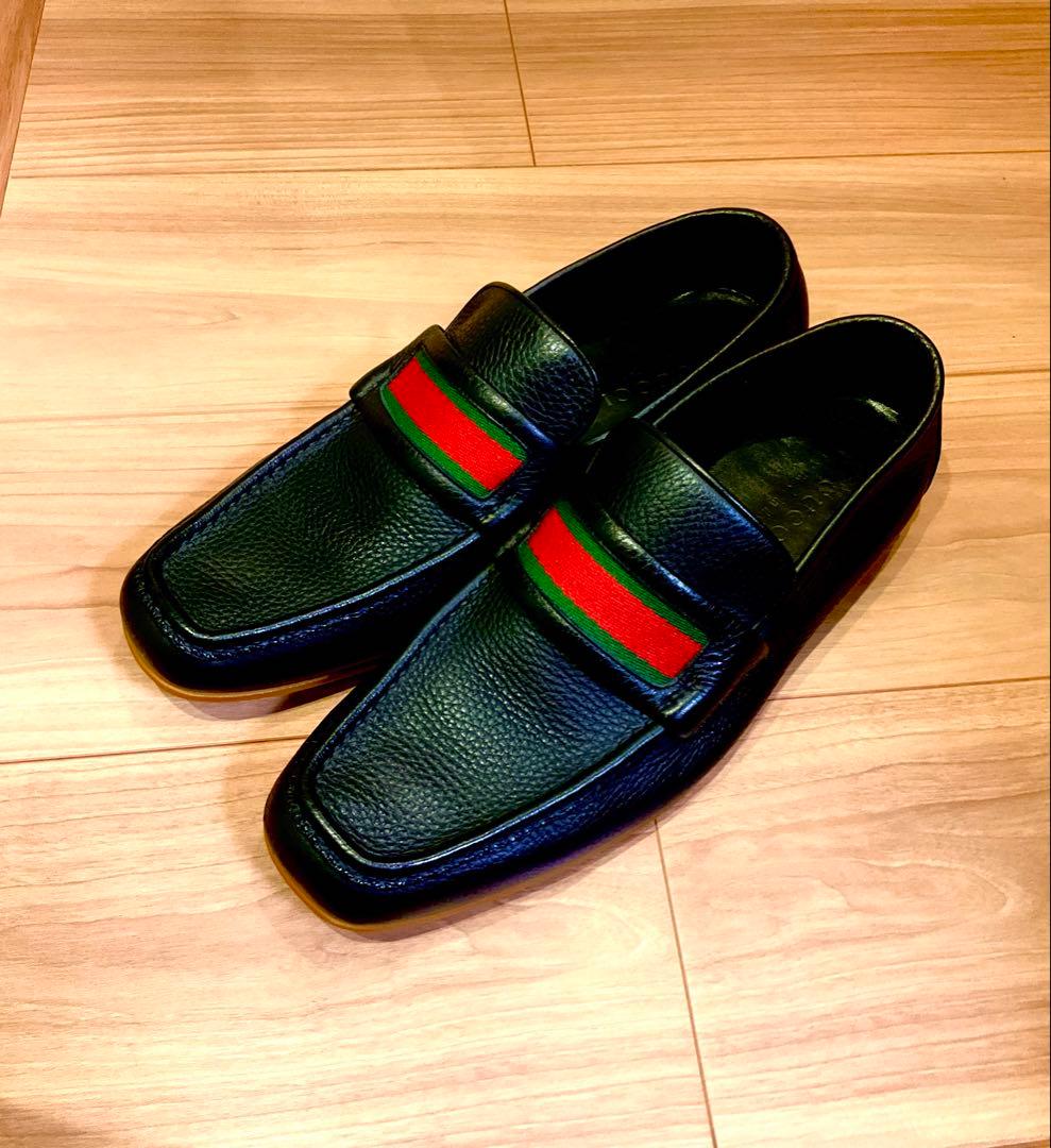 美品】GUCCI シェリーライン ローファー 黒／グッチ／希少モデル42