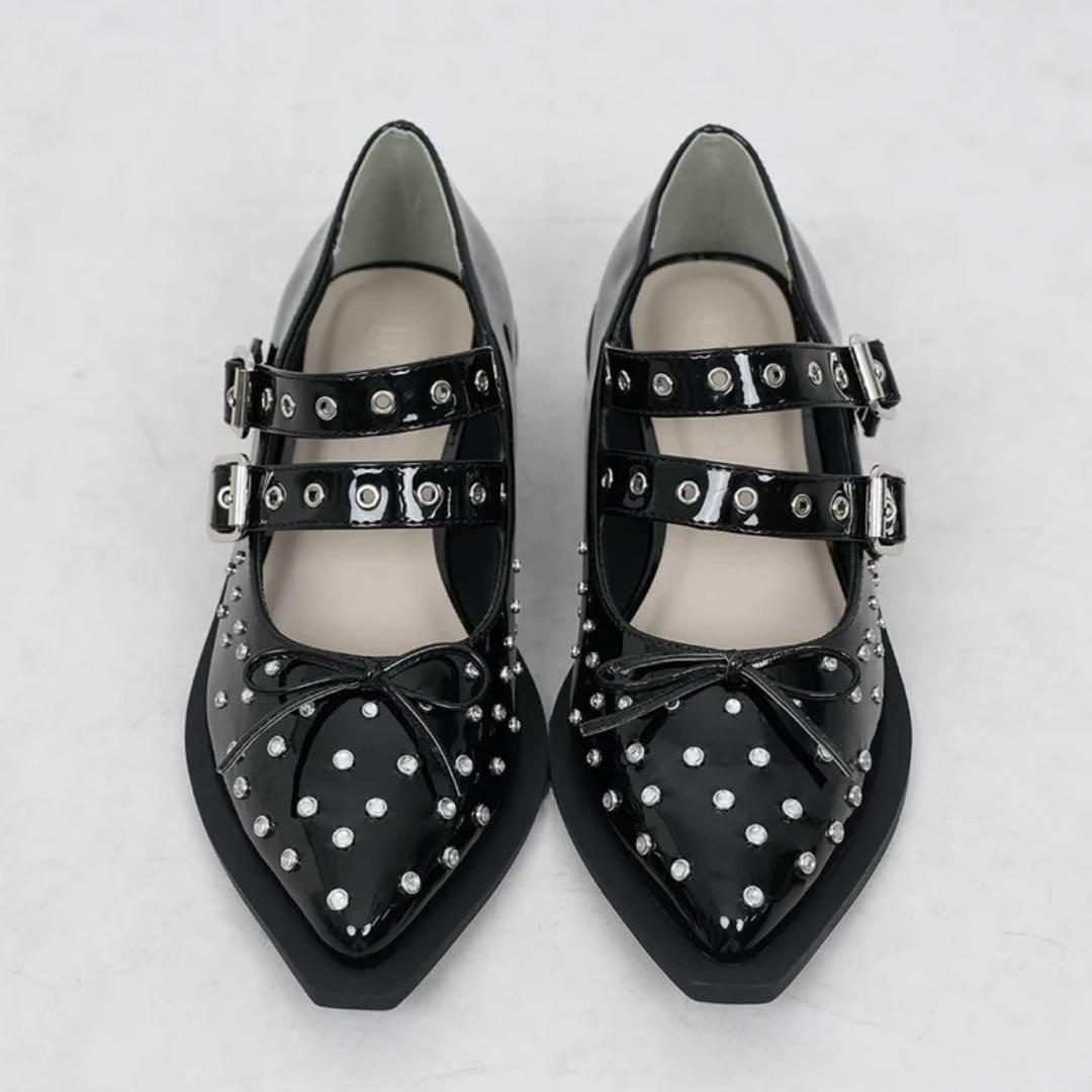 royelma様専用♡Darich♡ダブルベルトフラットシューズ Lサイズ - メルカリ