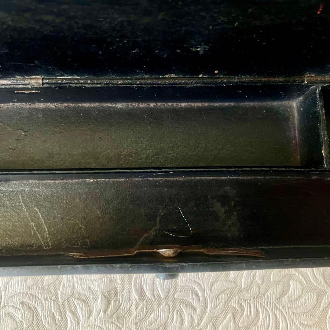 パピエマシェ小鳥柄ペンケース 筆箱 フランスアンティーク 雀 スズメ