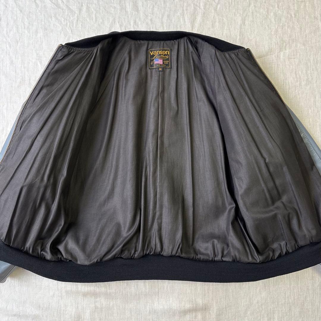 希少ビックサイズ VANSON オールレザー スタジャン チームジャケット