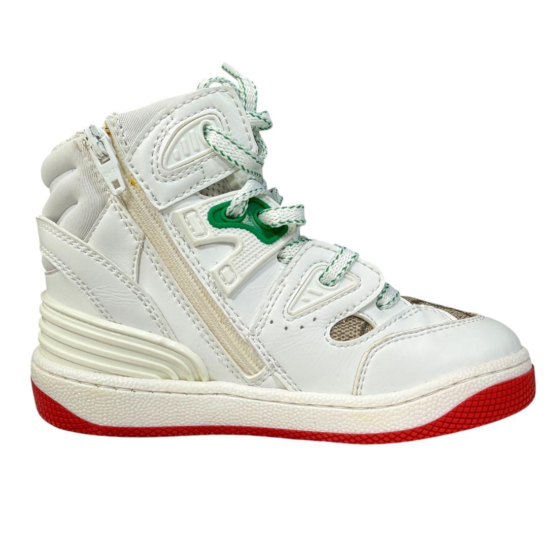 新品未使用 GUCCI BASKET GGスプリーム レザー キッズ スニーカー