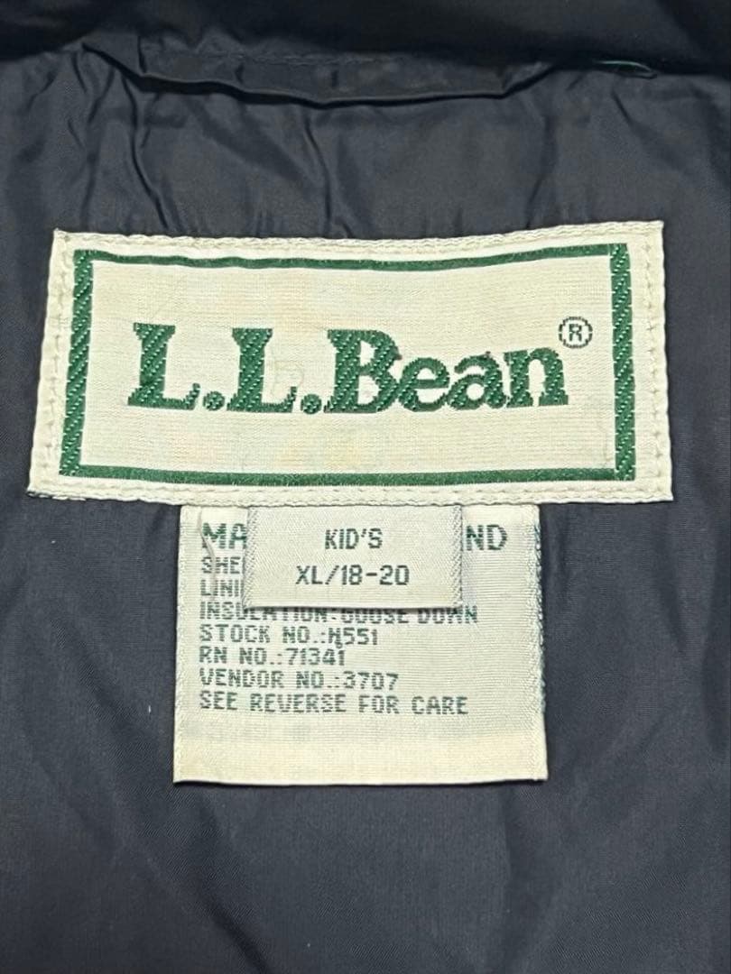 トップス 70s 80s L.L.BEAN down best XL black