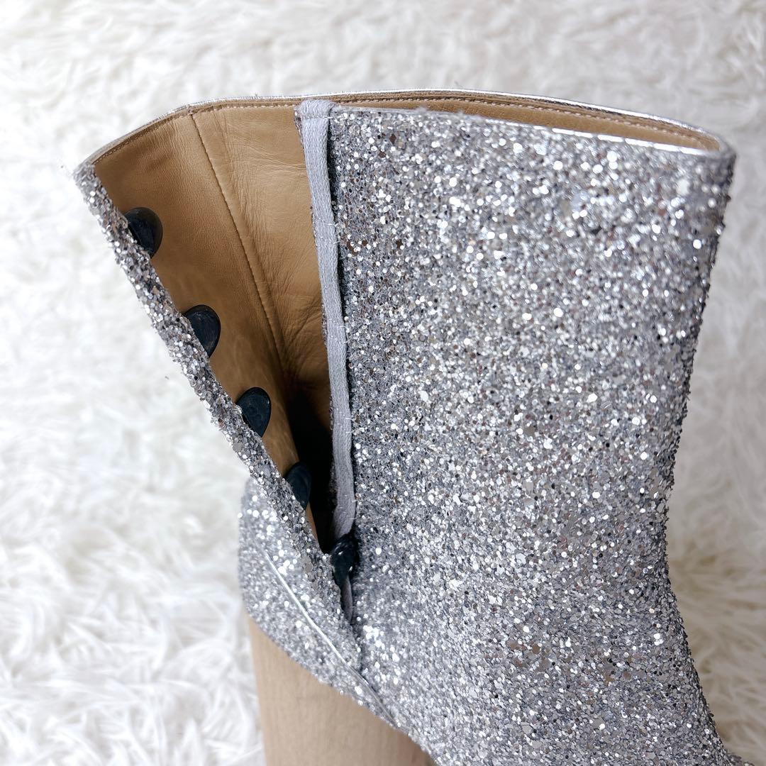 Maison Margiela 足袋ブーツ グリッター シルバー 38 - メルカリ
