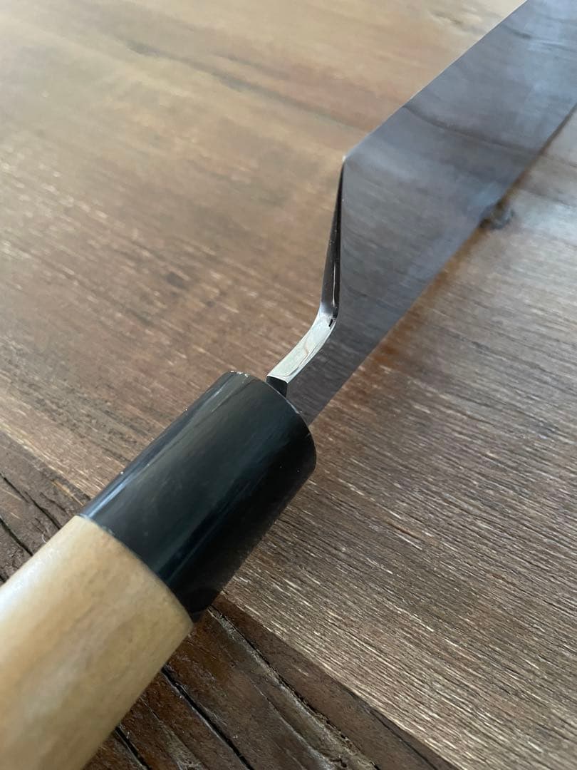 沖芝吉貞作 吉貞造 鎌型薄刃包丁 八寸 霞 白鋼 - メルカリ