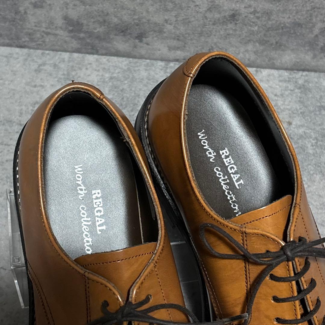 新品 リーガルワースコレクション ビジネスシューズ Uチップ ブラウン