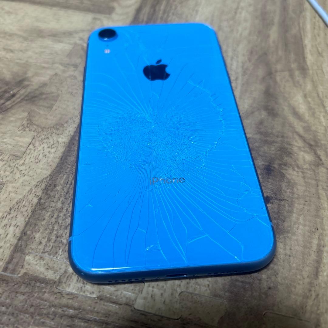 iPhoneXR 液晶割れジャンク品 128gb simフリー L108409380 - 携帯電話