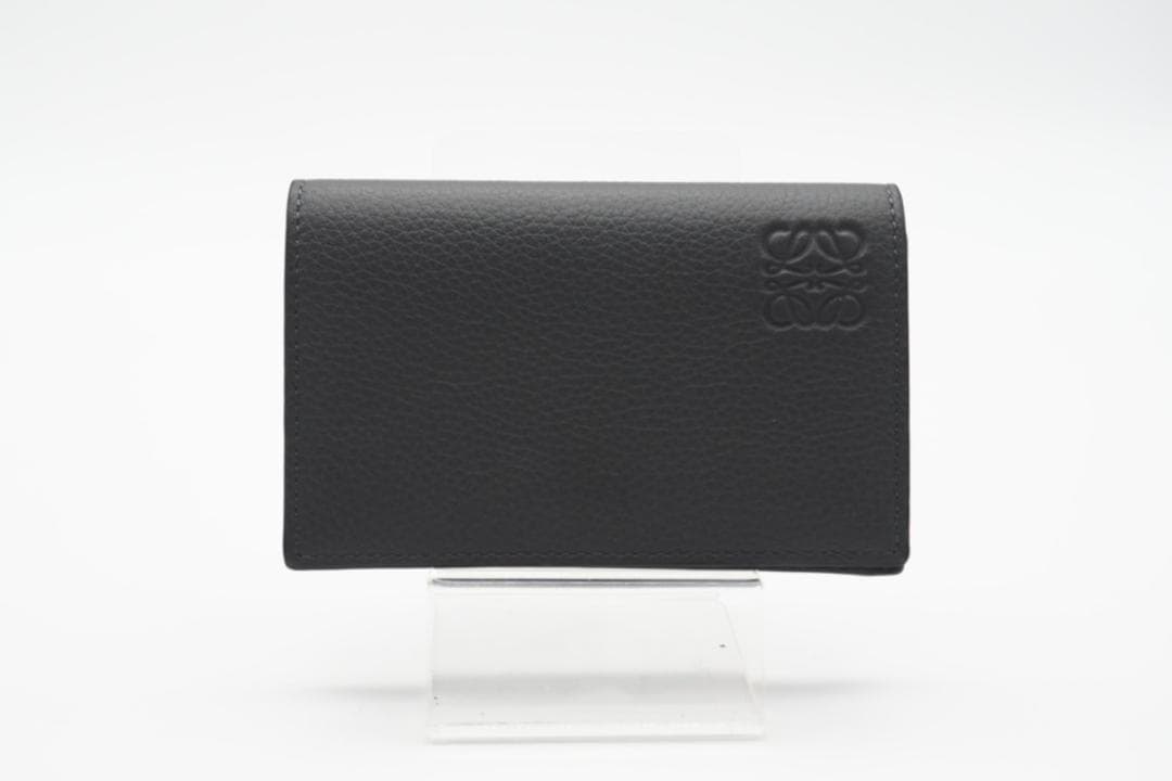LOEWE 二つ折りカードケース アナグラム ビジネスカードホルダー グレー 美 LOEWE 二つ折りカードケース アナグラム ビジネスカードホルダー