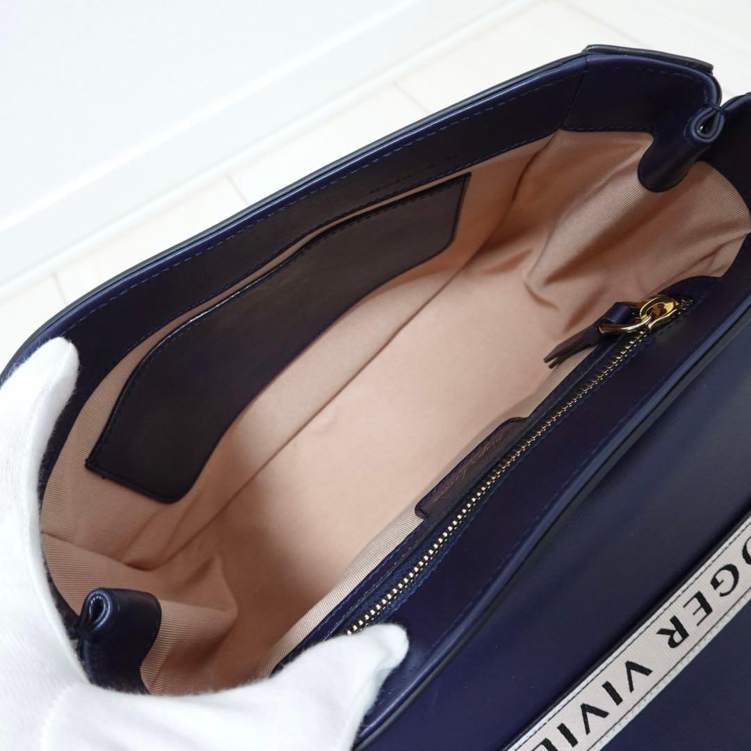 ロジェヴィヴィエ ボーヴィヴィエ ハンドバッグ ショルダーバッグ 紺