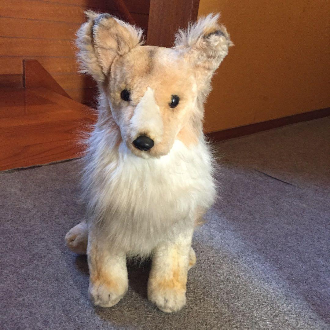コリー犬　三英　stuffed animal 昭和レトロ 昭和レトロ ヴィンテージ ぬいぐるみの三英 犬 ぬいぐるみ 中古品