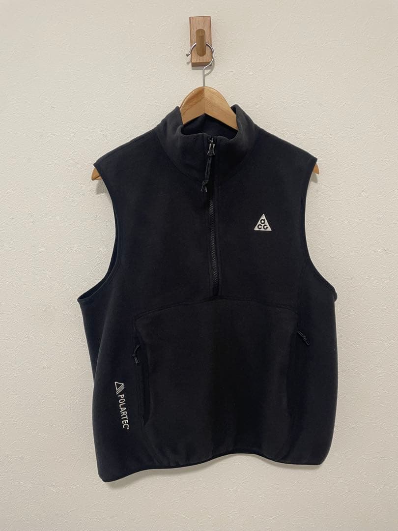 NIKE ACG Wolf Tree Polartec ポーラテック ベスト NIKE ACG Wolf Tree Men's Vest Polartec Size Medium Orange/Black