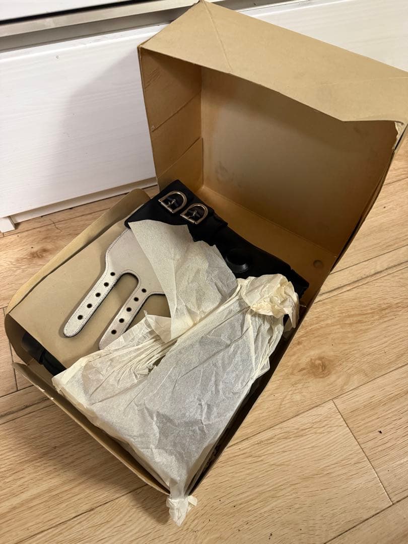 警察隊使用 編み上げブーツ 予備品 未使用 本革 25.5cm