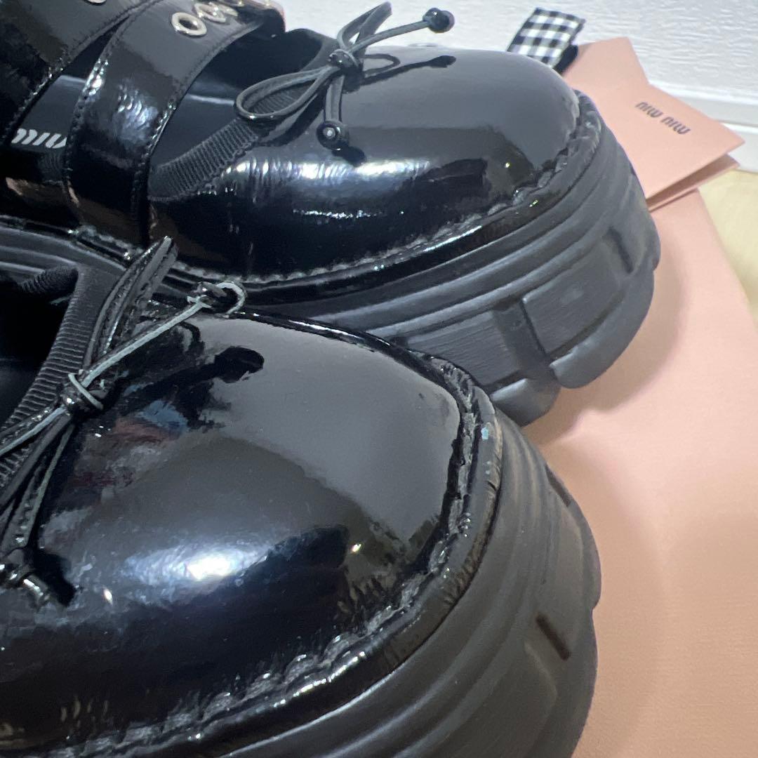 miumiu ミュウミュウ ナプラックフラットフォームバレリーナ - メルカリ