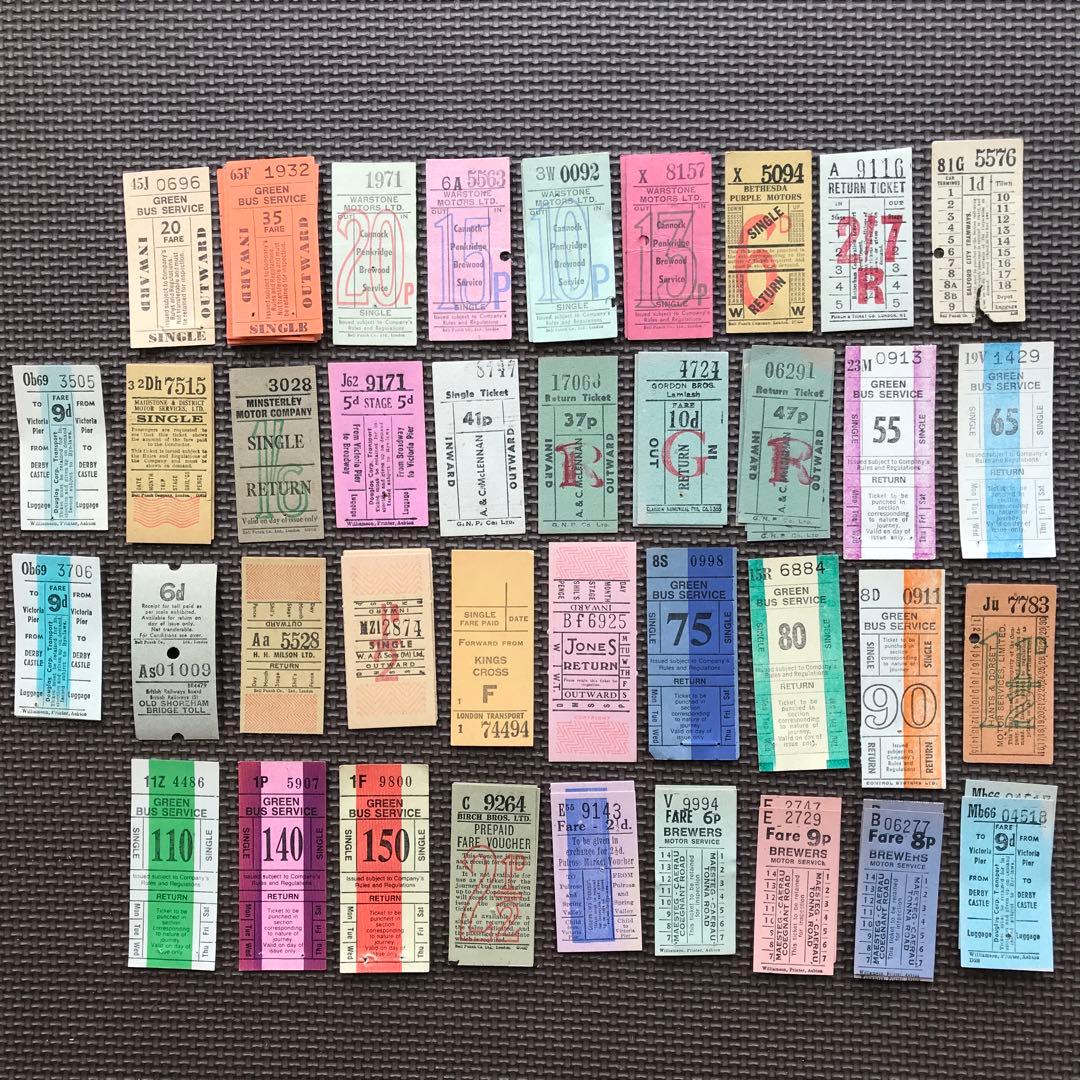 イギリス ヴィンテージ バスチケット 50枚以上 - メルカリ