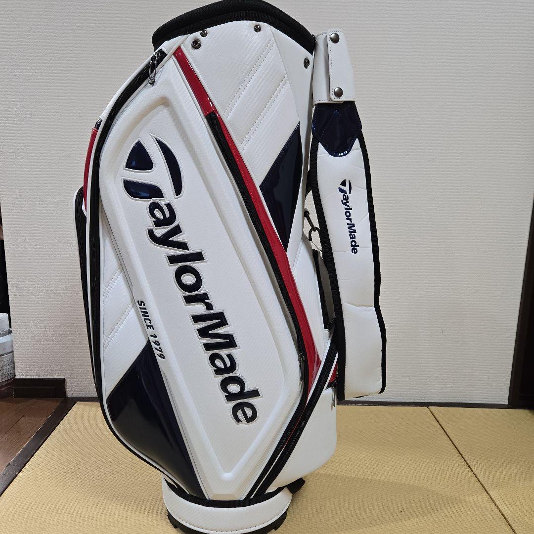 TaylorMade ゴルフキャディバッグ ホワイト/ネイビー/レッド　美品 楽天市場】テーラーメイド Taylor Made オーステック キャディバッグ