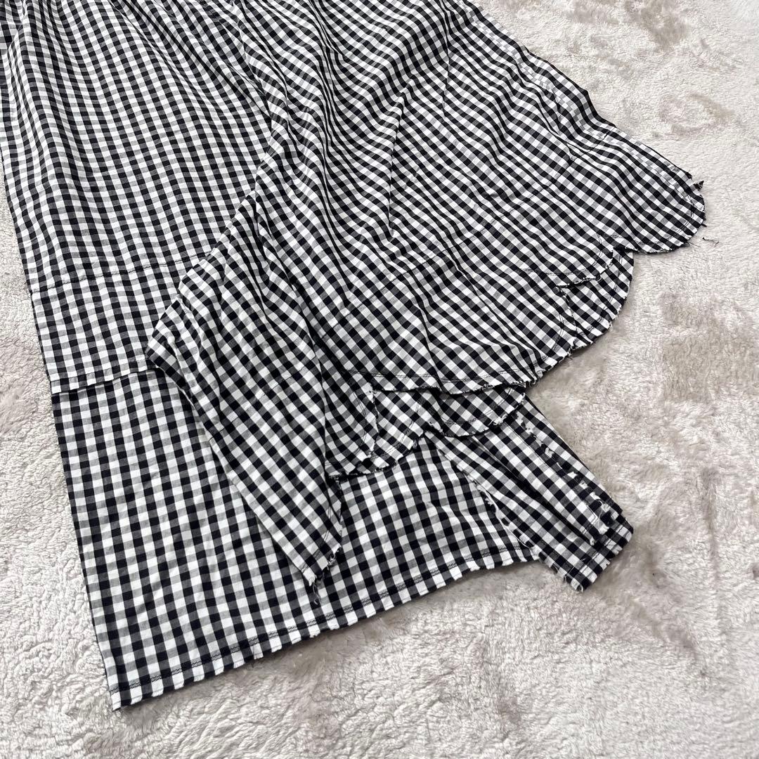 美品 コムデギャルソン 変形 ワイドパンツ ガウチョパンツ ギンガム