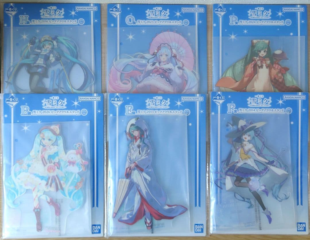 一番くじ 雪ミク ビッグアクリルスタンド 6種セット 初音ミク - メルカリ