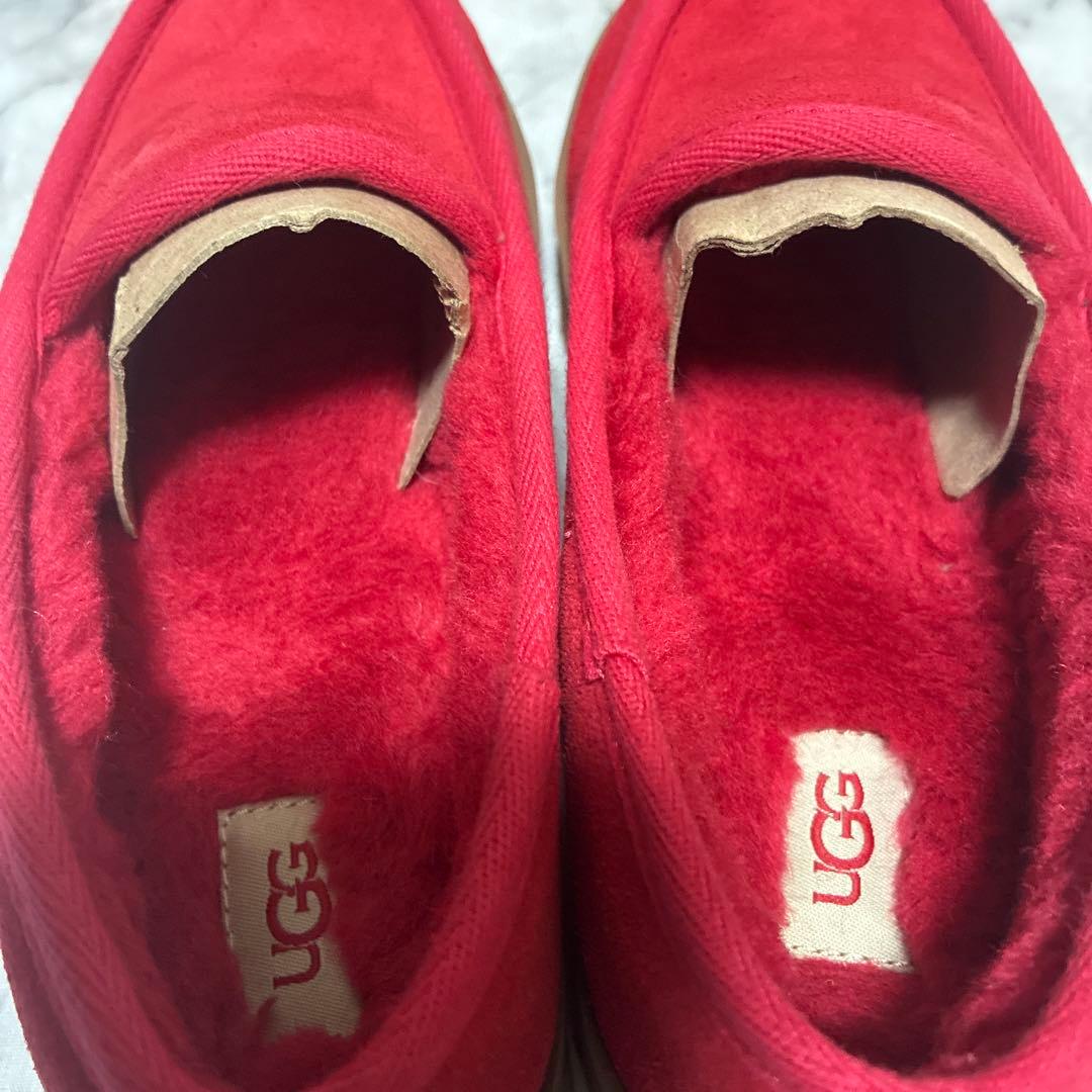 極美品】UGG アグ モカシン 完売カラーリボンレッド