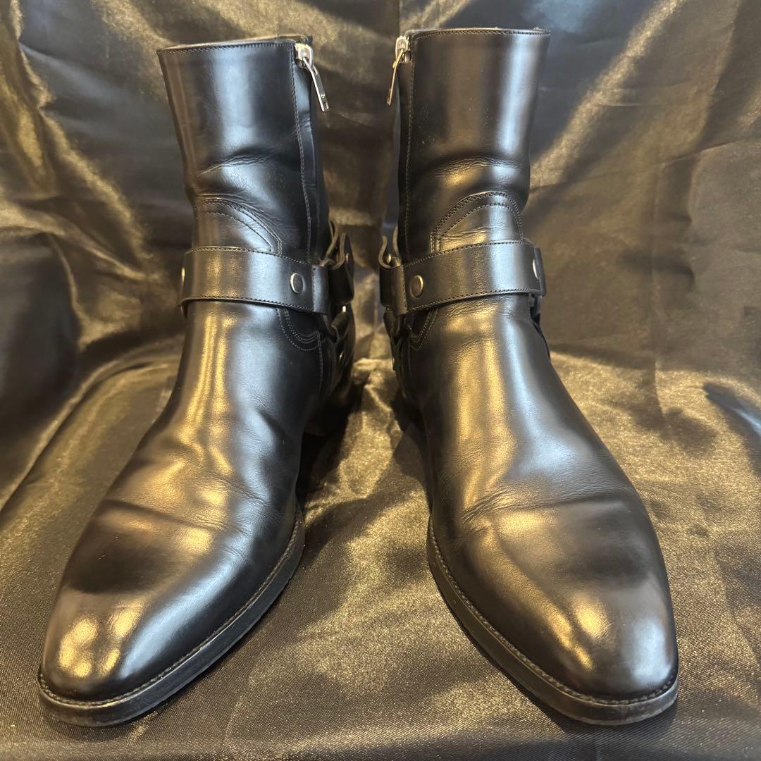 サイズ42】極美品 サンローランパリ リングブーツ ハーフラバー済